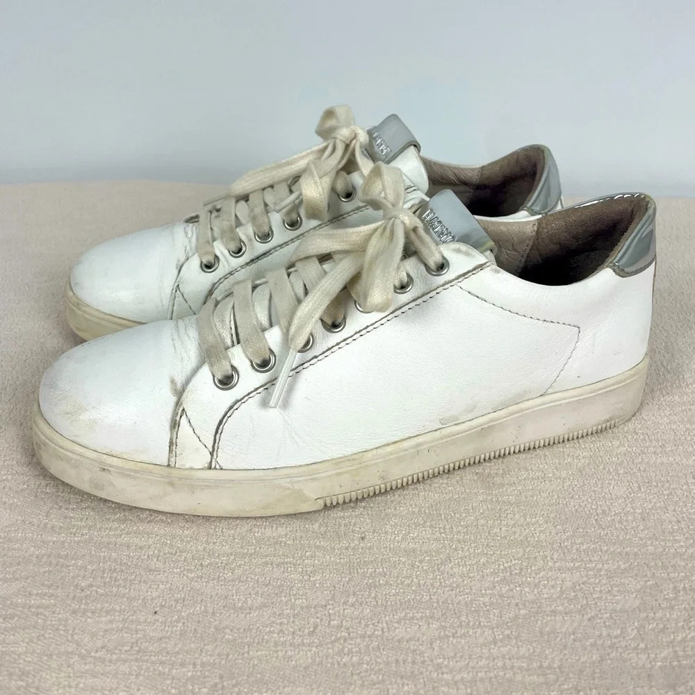 Blackstone White‎ RL90 Low Top Sneaker with Silver Accents